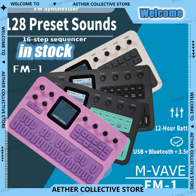 Midi Controller Pad - M-Vave Fm-1 Sintetizzatore FM Tascabile con