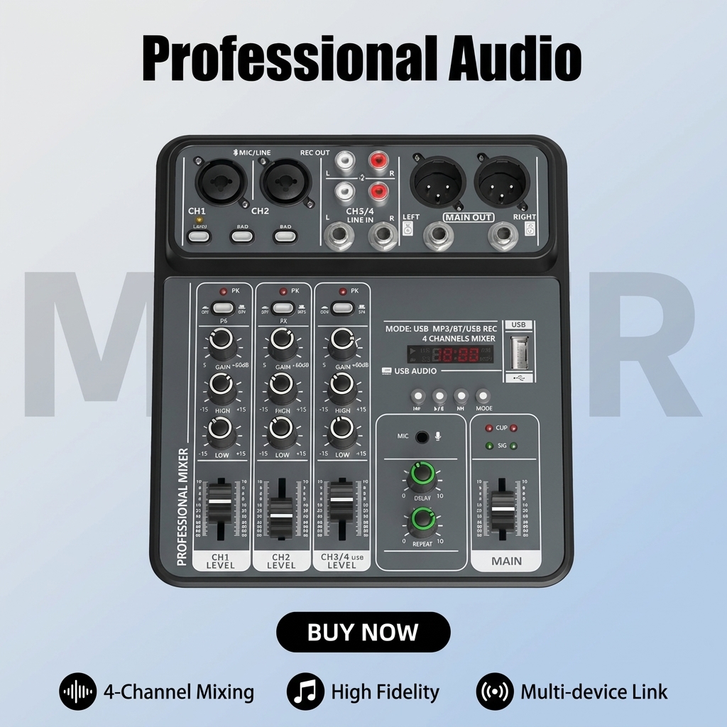 Audio Music Dj - Console di missaggio audio professionale a