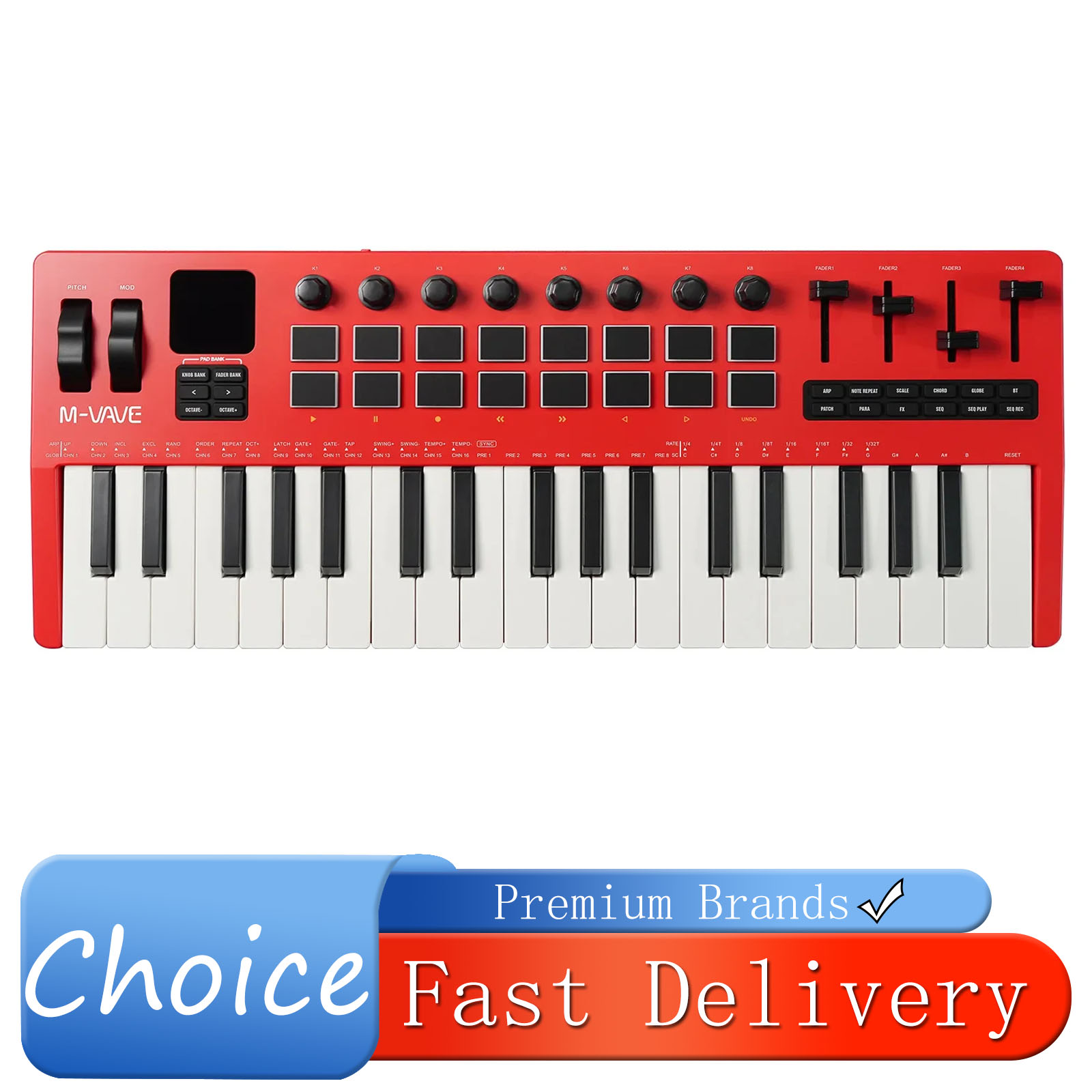 Midi Controller Pad - M-VAVE SMK-37 Pro Controller MIDI a