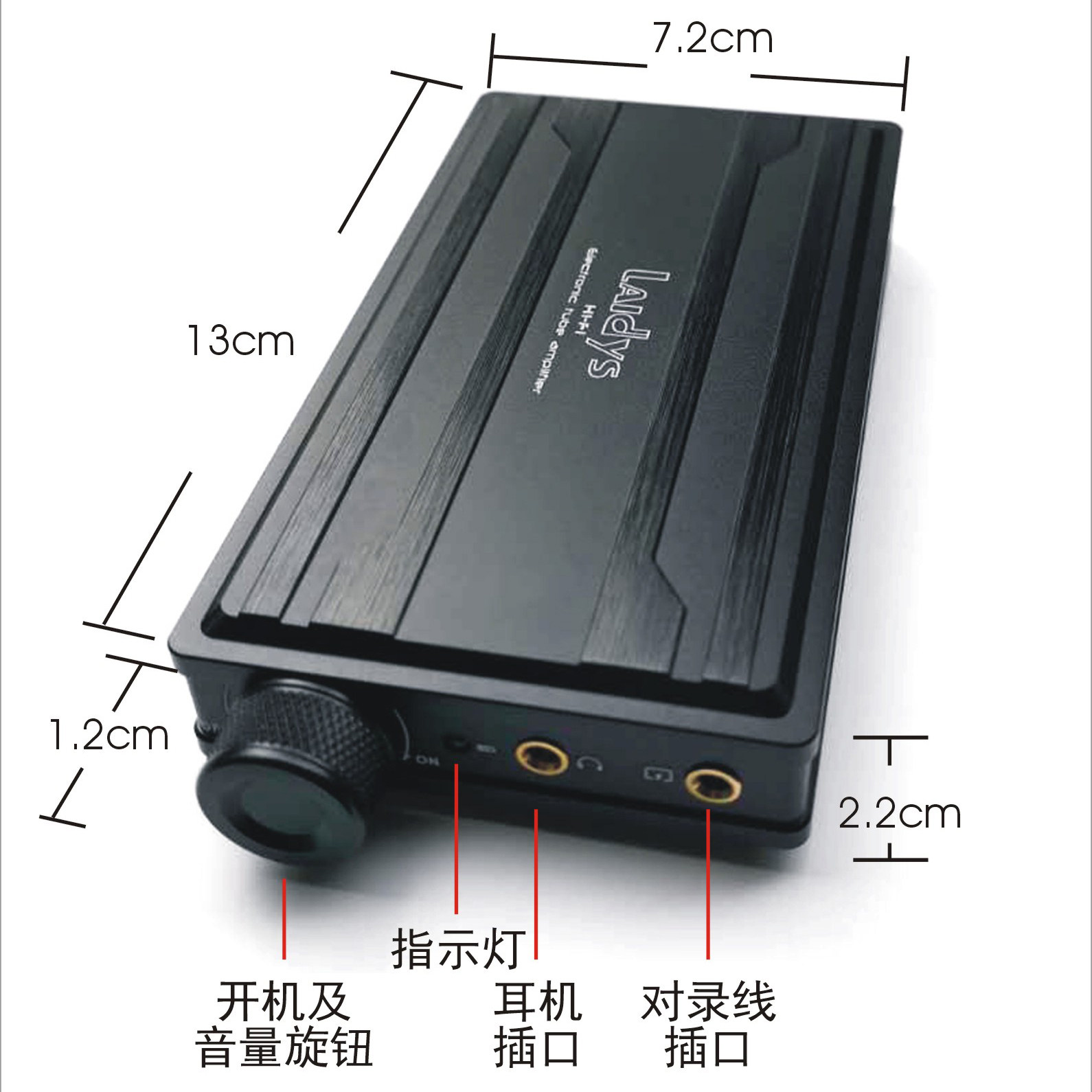 Headphone Amplifier Dac - Amplificatore per cuffie portatile LAIDYS, amplificatore